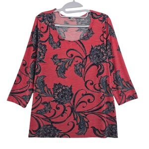 Croft & Barrow Paisley Top Size Medium